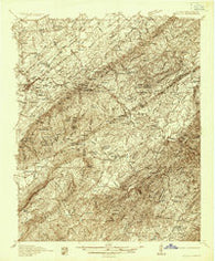 Tellico Tennessee Historical topographic map, 1:48000 scale, 15 X 15 Minute, Year 1935