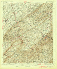Tellico Tennessee Historical topographic map, 1:62500 scale, 15 X 15 Minute, Year 1943