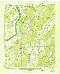 Ten Mile Tennessee Historical topographic map, 1:24000 scale, 7.5 X 7.5 Minute, Year 1936
