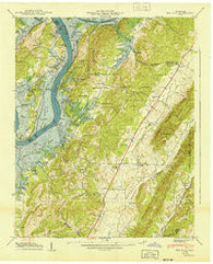 Ten Mile Tennessee Historical topographic map, 1:24000 scale, 7.5 X 7.5 Minute, Year 1940