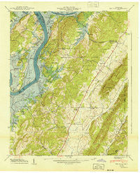 Ten Mile Tennessee Historical topographic map, 1:24000 scale, 7.5 X 7.5 Minute, Year 1940