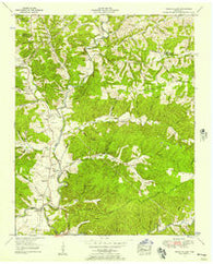 Texas Hollow Tennessee Historical topographic map, 1:24000 scale, 7.5 X 7.5 Minute, Year 1952