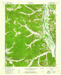 Tharpe Tennessee Historical topographic map, 1:24000 scale, 7.5 X 7.5 Minute, Year 1957