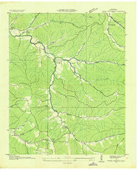 Three Churches Tennessee Historical topographic map, 1:24000 scale, 7.5 X 7.5 Minute, Year 1936