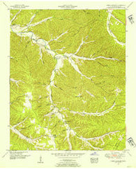 Three Churches Tennessee Historical topographic map, 1:24000 scale, 7.5 X 7.5 Minute, Year 1951
