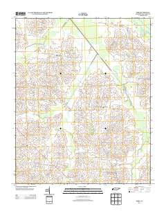 Tibbs Tennessee Historical topographic map, 1:24000 scale, 7.5 X 7.5 Minute, Year 2013