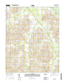 Tibbs Tennessee Current topographic map, 1:24000 scale, 7.5 X 7.5 Minute, Year 2016