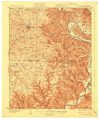 Tompkinsville Kentucky Historical topographic map, 1:62500 scale, 15 X 15 Minute, Year 1929