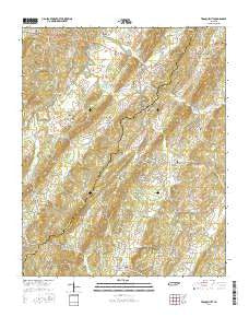 Tranquillity Tennessee Current topographic map, 1:24000 scale, 7.5 X 7.5 Minute, Year 2016