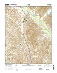 Trenton Tennessee Current topographic map, 1:24000 scale, 7.5 X 7.5 Minute, Year 2016