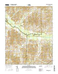 Trezevant West Tennessee Current topographic map, 1:24000 scale, 7.5 X 7.5 Minute, Year 2016