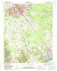 Tullahoma Tennessee Historical topographic map, 1:24000 scale, 7.5 X 7.5 Minute, Year 1972