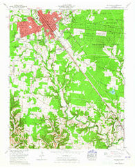 Tullahoma Tennessee Historical topographic map, 1:24000 scale, 7.5 X 7.5 Minute, Year 1962