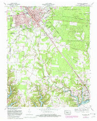 Tullahoma Tennessee Historical topographic map, 1:24000 scale, 7.5 X 7.5 Minute, Year 1972