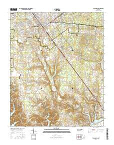 Tullahoma Tennessee Current topographic map, 1:24000 scale, 7.5 X 7.5 Minute, Year 2016