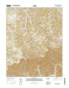 Turners Station Tennessee Current topographic map, 1:24000 scale, 7.5 X 7.5 Minute, Year 2016