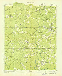 Twin Bridges Tennessee Historical topographic map, 1:24000 scale, 7.5 X 7.5 Minute, Year 1936