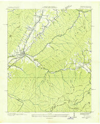 Unicoi Tennessee Historical topographic map, 1:24000 scale, 7.5 X 7.5 Minute, Year 1935