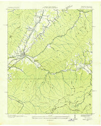 Unicoi Tennessee Historical topographic map, 1:24000 scale, 7.5 X 7.5 Minute, Year 1935