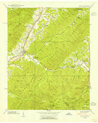 Unicoi Tennessee Historical topographic map, 1:24000 scale, 7.5 X 7.5 Minute, Year 1939