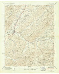 Unicoi Tennessee Historical topographic map, 1:24000 scale, 7.5 X 7.5 Minute, Year 1939
