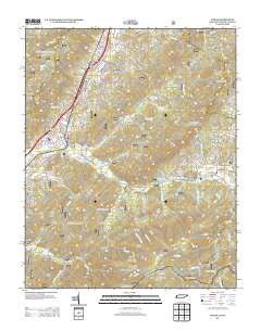 Unicoi Tennessee Historical topographic map, 1:24000 scale, 7.5 X 7.5 Minute, Year 2013