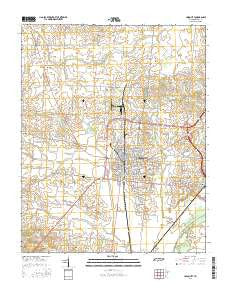 Union City Tennessee Current topographic map, 1:24000 scale, 7.5 X 7.5 Minute, Year 2016