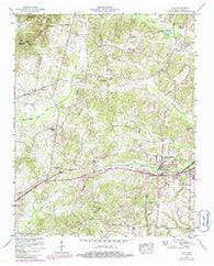 Vale Tennessee Historical topographic map, 1:24000 scale, 7.5 X 7.5 Minute, Year 1950