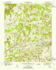 Vale Tennessee Historical topographic map, 1:24000 scale, 7.5 X 7.5 Minute, Year 1950