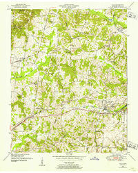 Vale Tennessee Historical topographic map, 1:24000 scale, 7.5 X 7.5 Minute, Year 1950