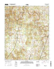 Verona Tennessee Current topographic map, 1:24000 scale, 7.5 X 7.5 Minute, Year 2016