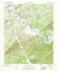 Vonore Tennessee Historical topographic map, 1:24000 scale, 7.5 X 7.5 Minute, Year 1941