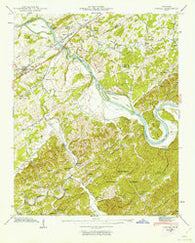Vonore Tennessee Historical topographic map, 1:24000 scale, 7.5 X 7.5 Minute, Year 1941