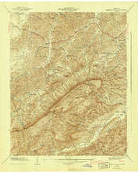 Walden Creek Tennessee Historical topographic map, 1:24000 scale, 7.5 X 7.5 Minute, Year 1941