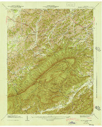 Walden Creek Tennessee Historical topographic map, 1:24000 scale, 7.5 X 7.5 Minute, Year 1941