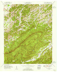 Walden Creek Tennessee Historical topographic map, 1:24000 scale, 7.5 X 7.5 Minute, Year 1953
