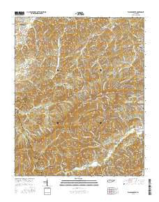Walden Creek Tennessee Current topographic map, 1:24000 scale, 7.5 X 7.5 Minute, Year 2016