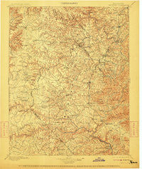Wartburg Tennessee Historical topographic map, 1:125000 scale, 30 X 30 Minute, Year 1896