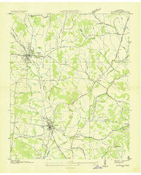 Wartrace Tennessee Historical topographic map, 1:24000 scale, 7.5 X 7.5 Minute, Year 1936