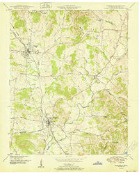 Wartrace Tennessee Historical topographic map, 1:24000 scale, 7.5 X 7.5 Minute, Year 1951