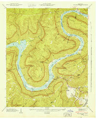 Wauhatchie Tennessee Historical topographic map, 1:24000 scale, 7.5 X 7.5 Minute, Year 1943