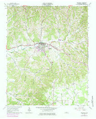 Woodbury Tennessee Historical topographic map, 1:24000 scale, 7.5 X 7.5 Minute, Year 1962