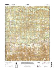 Woodlawn Tennessee Current topographic map, 1:24000 scale, 7.5 X 7.5 Minute, Year 2016