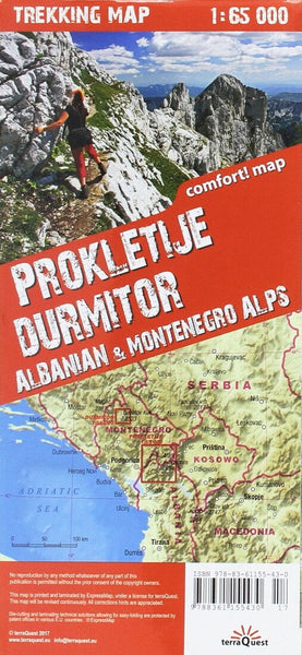 Buy map Prokletije / Durmitor / Albanian & Montenegro Alps lam.
