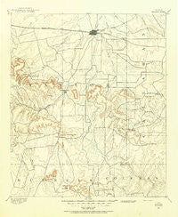 Abilene Texas Historical topographic map, 1:125000 scale, 30 X 30 Minute, Year 1890