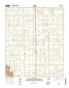Acuff Texas Current topographic map, 1:24000 scale, 7.5 X 7.5 Minute, Year 2016