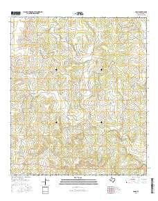 Adams Texas Current topographic map, 1:24000 scale, 7.5 X 7.5 Minute, Year 2016