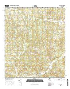 Adams SE Texas Current topographic map, 1:24000 scale, 7.5 X 7.5 Minute, Year 2016