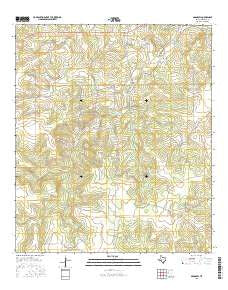Adams SW Texas Current topographic map, 1:24000 scale, 7.5 X 7.5 Minute, Year 2016