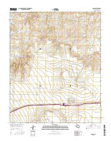 Adrian Texas Current topographic map, 1:24000 scale, 7.5 X 7.5 Minute, Year 2016